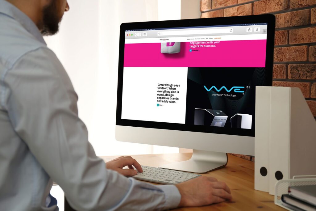 Williams & Crosby Website on a desktop computer