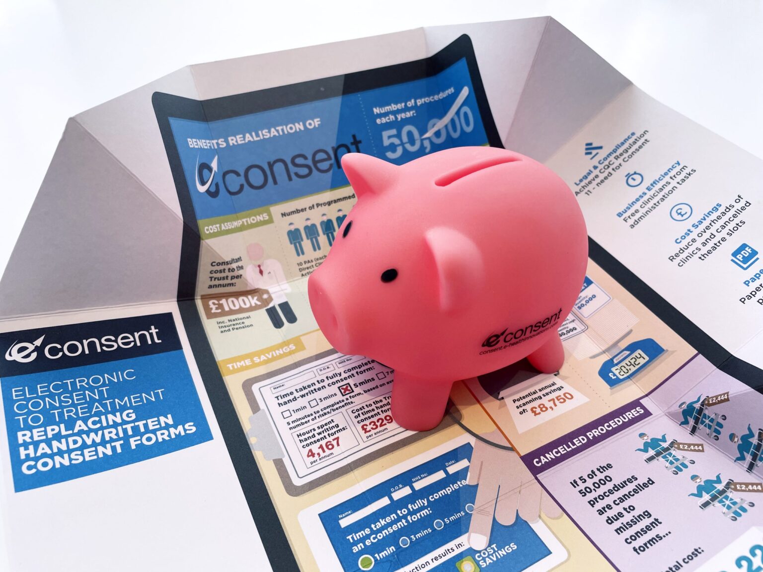 Consent image with pink piggy bank