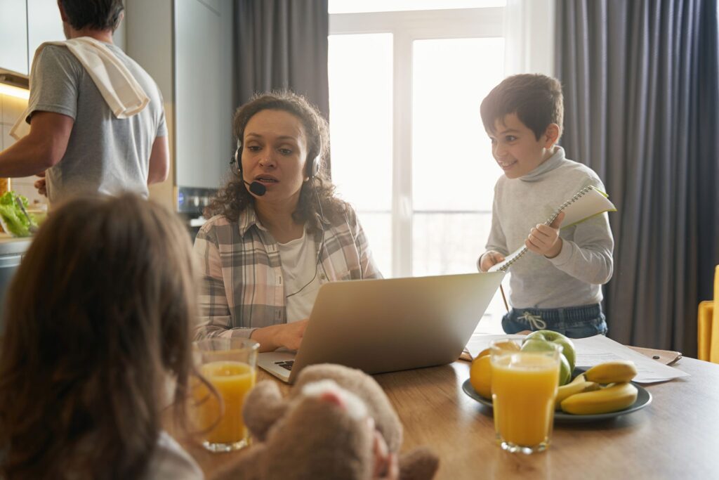 Remote working with family
