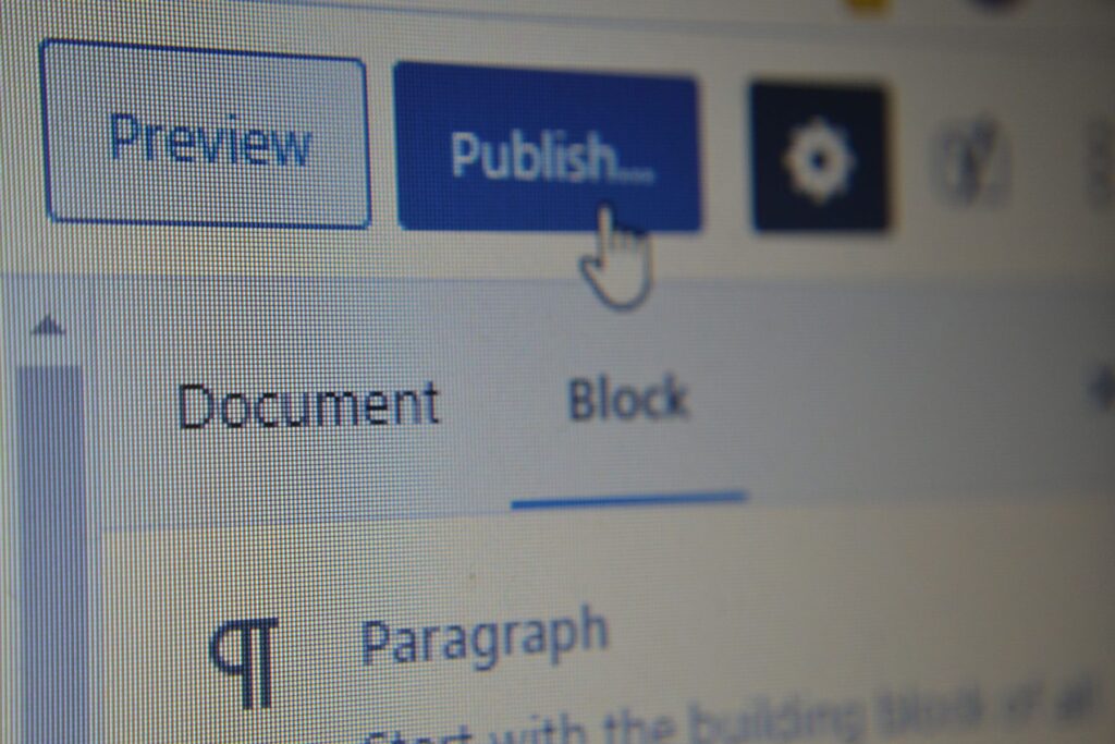 publishing a page for wordpress web hosting